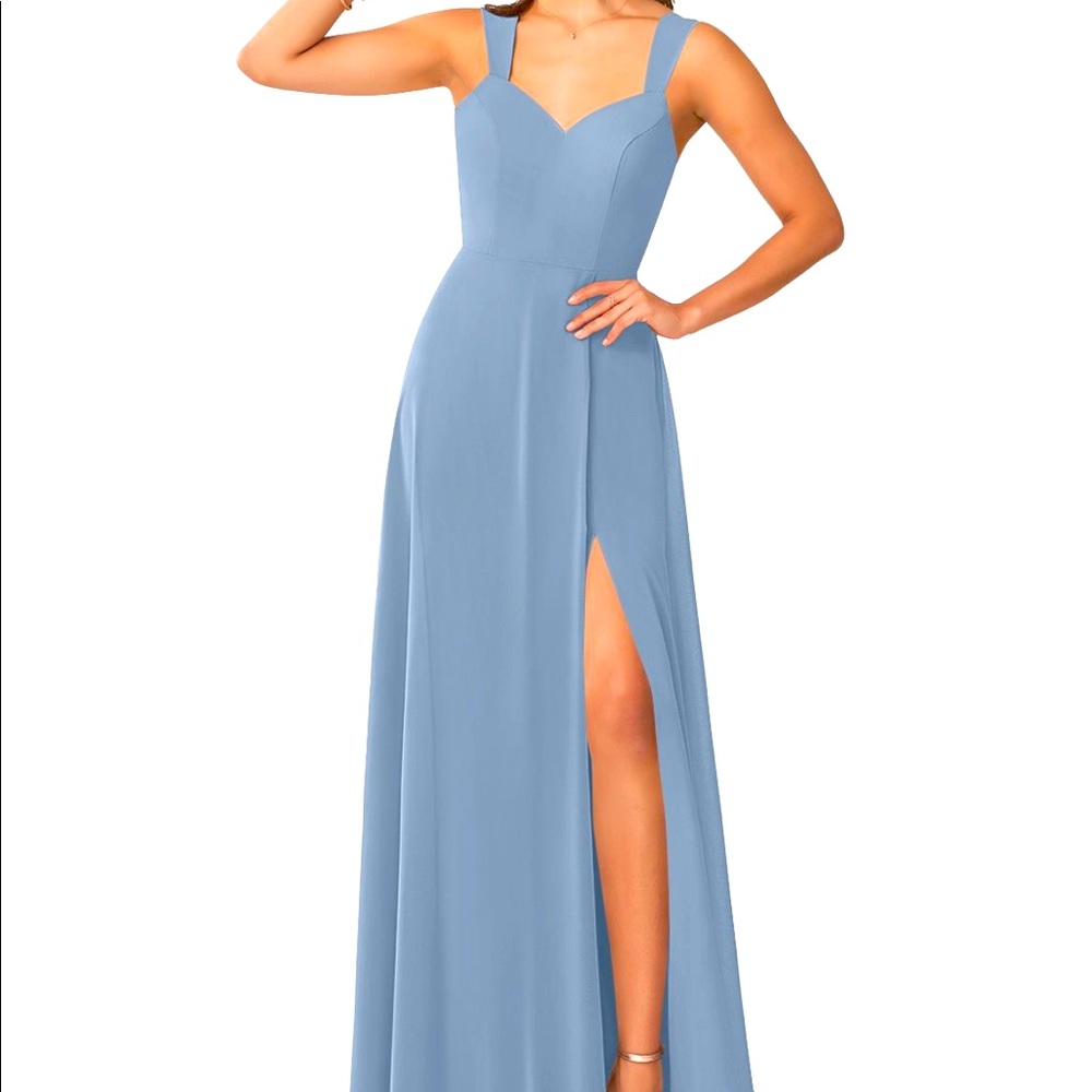 Azazie Julie Dress, Size A4- Dusty Blue